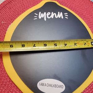 Kitchen menu chalkboard